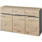 Innostyle Kommode MEMPHIS GH26 3-türig Artisan Eiche Graphit Nachbildung