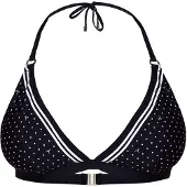 JOOP! Bandeau-Bikini-Top JOOP "Brismar Beach", Damen, Gr. 36, Cup A, schwarz-weiß (schwarz beauty aop), Obermaterial: 83% Polyamid, 17% Elasthan, Bikini-Oberteile Bandeau-Bikini-Top