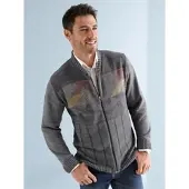 Classic Dog Sieh an! Strickjacke in grau-meliert | Gr.: 54