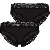 Skiny Rioslip "Advantage Modal Lace", Damen, Gr. 42, schwarz, Obermaterial: 93% Modal, 7% Elasthan, unifarben, Unterhosen Rioslip