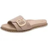 Tamaris Comfort Damen Mule Flat MultiAdjustable BEIGE Suede 37