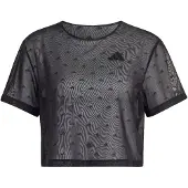 Adidas - Women's Primelift Essentials Workout Boxy Mesh - Funktionsshirt Gr XS schwarz/grau