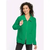 HEINE Strickjacke , Damen, Gr. 40, grün (grasgrün), 100% Baumwolle, unifarben, Strickjacken Strickjacke