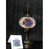 Halay Handgemachte türkische Stimmungslampe mit farbiger Mosaik-Nachtlampe Orientalische Märchentischlampe