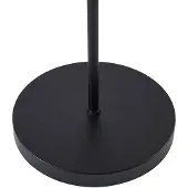 LINDBY Stehleuchte Melanie, schwarz, Stoff, Ø 36 cm, 2-flg.