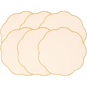 Villeroy & Boch Platzset "Platzsets Fleur Accessoires ø 40 cm 6er Set gelb", gelb, B:40cm H:2mm L:40cm Ø:40cm, Platzsets, Platzset, waschbar bei 30 Grad C