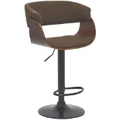 Kondela Barhocker Elkin - braun/ Walnuss / schwarz