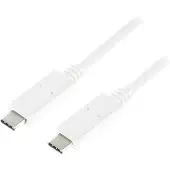 Logilink CU0131, 1 m, USB C, USB C, USB 3.2 Gen 2 (3.1 Gen 2), 10 Gbit/s, Weiß
