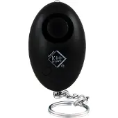 Kh-security Lautstarker 120 dB Personenalarm mit LED-Taschenlampe, schwarz, persönliche Sicherheit, hohe Abschreckung, Taschenalarm für Notfälle