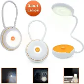 Eaxus LED Schreibtischleuchte Touch, dimmbare Nacht- u. Taschenlampe