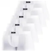 H.I.S. Hipster H.I.S, Herren, Gr. 4 (S), 5 Stk., Jersey, weiß, Jersey, Obermaterial: 95% Baumwolle, 5% Elasthan, unifarben, körpernah, Unterhosen Hipster, knapp sitzende Boxershorts aus Baumwollstretch
