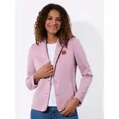 Casual Looks Jerseyblazer "Jersey-Blazer", Damen, Gr. 46, rosa (rosé), 97% Polyester, 3% Elasthan, Blazer Jerseyblazer