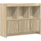 Syfax Sideboard Sonoma-Eiche 98,5 x 33 x 80 cm Holzwerkstoff