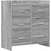 Syfax Sideboard Grau Sonoma 75 x 33 x 80 cm Holzwerkstoff