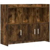 Syfax Sideboard Geräucherte Eiche 98,5 x 33 x 80 cm Holzwerkstoff