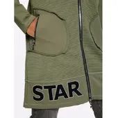 HEINE Shirtjacke "Shirtjacke Shirtjacke mit 2-Wege-Zipper", Damen, Gr. 36, grün (khaki), Casual, V-Ausschnitt, Shirts Shirtjacke
