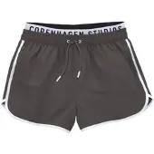 Copenhagen Studios Badeshorts , Herren, Gr. XXL (58/60), N-Gr, grau, Recycling-Polyester, unifarben mit Farbeinsätzen, Badehosen Badeshorts, mit elastischem Bund