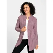 Witt Weiden Long-Strickjacke in mauve | Gr.: 44