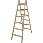 Krause Werk 170088 Holz Sprossenstehleiter mit 2x6 Sprossen