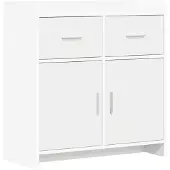 Syfax Sideboard Weiß 75 x 36 x 80 cm Holzwerkstoff