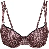 JOOP! Bandeau-Bikini-Top JOOP "Leopard Beach", Damen, Gr. 36, Cup B, braun (leopard aop), Obermaterial: 92% Polyamid, 8% Elasthan, Bikini-Oberteile Bandeau-Bikini-Top