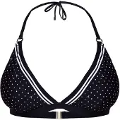 JOOP! Bandeau-Bikini-Top JOOP "Brismar Beach", Damen, Gr. 38, Cup D, schwarz-weiß (schwarz beauty aop), Obermaterial: 83% Polyamid, 17% Elasthan, Bikini-Oberteile Bandeau-Bikini-Top