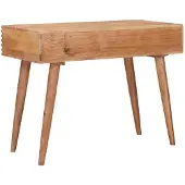 vidaXL Handgemachter Schreibtisch Teakbraun 100 x 48 x 76 cm