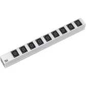 Bachmann 19" Steckdosenleiste mit 9x C13 Buchsen, mit Schutzkontakt-Stecker