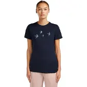 Icebreaker Damen T-Shirts/Tanks ku.Arm Da Merino 150 Tech Lite SS Tee Bird Transit