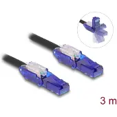 DeLOCK 80928, 3 m, Cat6, U/UTP (UTP), RJ-45, RJ-45, Schwarz, Violett