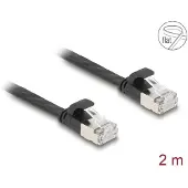 DeLOCK 81165, 2 m, Cat6a, U/FTP (STP), RJ-45, RJ-45, Schwarz