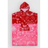 Roxy Badeponcho "Stay Magical Printed", Damen, rot (hibiscus boho bandana bico), Obermaterial: 100% Baumwolle., Hausmäntel Badeponcho