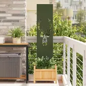 Syfax Garten Sichtschutz-Leinwand Tiermuster Olivgrün 32 x 140 cm