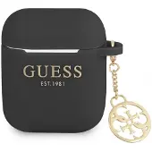 GUESS Etui GUA2LSC4EK Apple AirPods schwarz/schwarz Silikon Charm 4G Kollektion