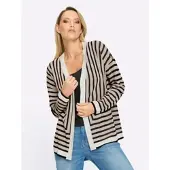 HEINE Strickjacke in ecru-beige-gemustert | Gr.: 36-38