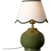 PR Home Tischlampe Nell, moosgrün, Keramik, 34 cm hoch, E27
