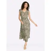 HEINE Druck-Kleid in sand-braun-bedruckt | Gr.: 50