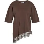 Noisy May Spitzenverzierter T-shirt