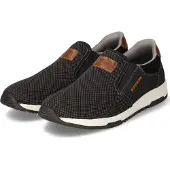 Rieker Slip-On Sneaker Casual Slipper, Freizeitschuh, Schlupfschuh mit Kontrastnaht