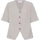 Ichi Blusenblazer "Damen Blazer IHFAVA", Damen, Gr. 38, beige (dove melange), Obermaterial: 95% Polyester PES. 5% Elasthan EL., Blazer Blusenblazer