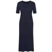 Bugatti Strickkleid , Damen, Gr. XS, Normalgrößen, blau (390, marine), 96% Viskose, 4% Elasthan, unifarben, normal, Kleider Strickkleid, mit Seitenschlitzen