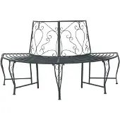 vidaXL Baumbank 4-Sitzanzahl 160 x 80 x 89 cm Stahl Silber Grau