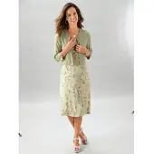 Inspirationen Shirtjacke "Bolero", Damen, Gr. 44, grün (pistazie), 95% Viskose, 5% Elasthan, unifarben, Shirts Shirtjacke