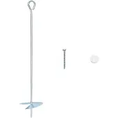 vidaXL Erdanker 10 stk. Ø10 x 50 cm Galvanisiertes Metall Silber