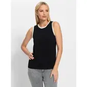 HEINE Shirttop , Damen, Gr. 36, schwarz, 95% Baumwolle, 5% Elasthan, unifarben, Rundhals, Tops Shirttop