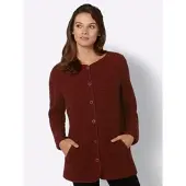 Witt Weiden Teddy-Fleecejacke in rotbraun | Gr.: 48