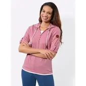 Casual Looks WITT WEIDEN 2-in-1-Shirt in altrosa-weiß | Gr.: 40