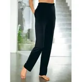 Feel Good Schlupfhose , Damen, Gr. 56/58, Normalgrößen, schwarz, 70% Polyester, 30% Viskose, unifarben, Hosen Schlupfhose