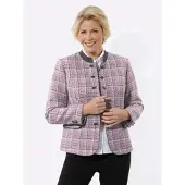 Witt Weiden Bouclé-Blazer in mauve-schwarz-gemustert | Gr.: 50