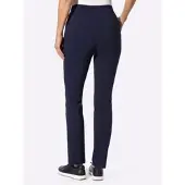 Casual Looks Schlupfhose , Damen, Gr. 22, Kurzgrößen, blau (marine), 72% Viskose, 25% Polyamid, 3% Elasthan, unifarben, Hosen Schlupfhose